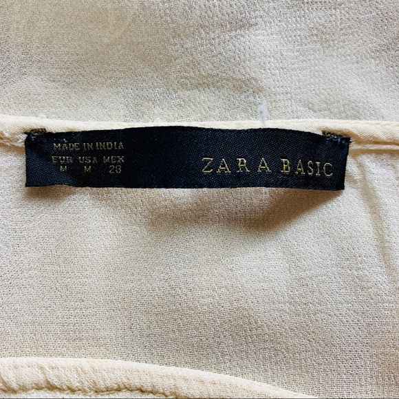 ZARA M floral and bird embroidered blouse top EUC - Picture 12 of 12